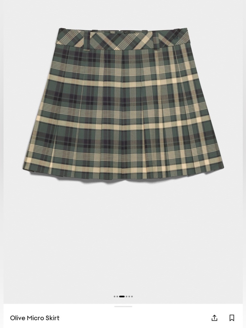 NWT Aritzia Olive Micro Skirt - Sunday Best